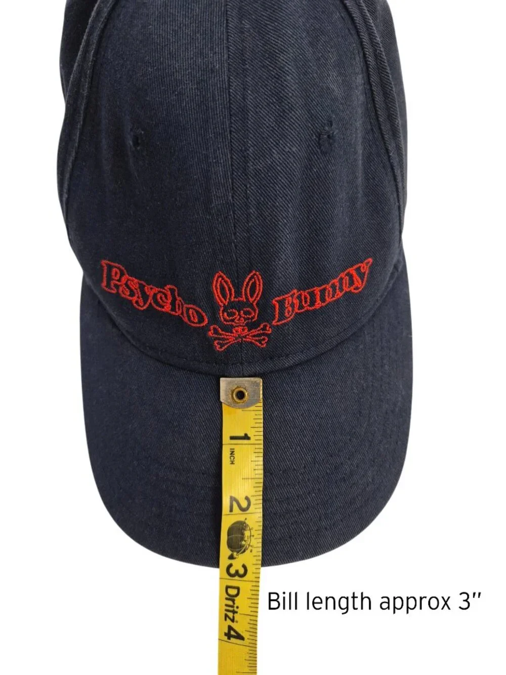 Psycho Bunny Navy Baseball Cap with Red Embroidered Logo OS